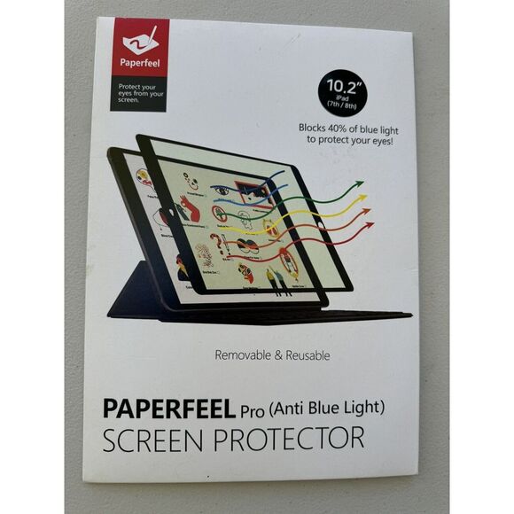 PAPERFEEL Pro (Anti Blue Light) SCREEN PROTECTOR IPAD 7/8‎ 10.2 SCREEN - Picture 1 of 4